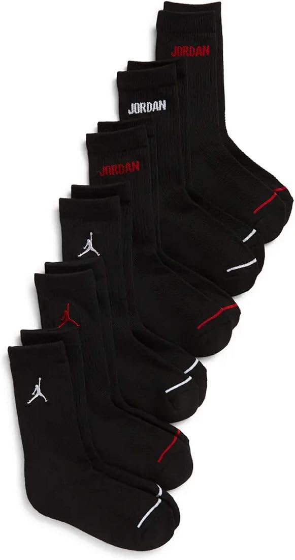 Vớ Cổ High Jordan Cushioned Crew 6PK Black BJ0343 023