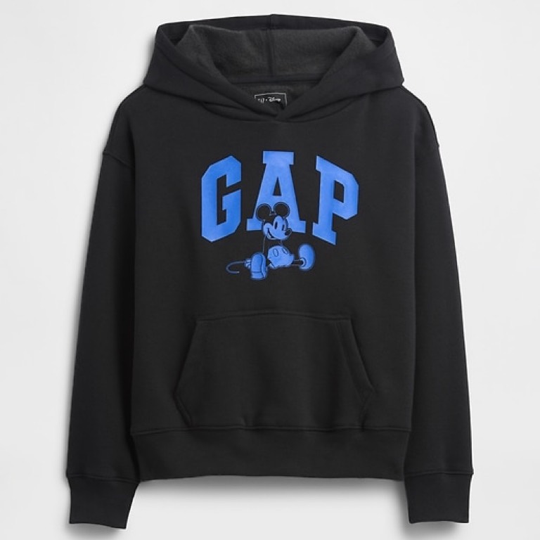 Áo GAP Disney × Mickey Mouse Relaxed Logo Hoodie Black 819127 03 1