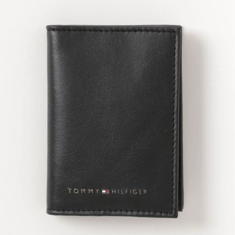Ví Tommy Hilfiger Men's Cambridge Trifold Wallet RFID Protect Black 31TL110045