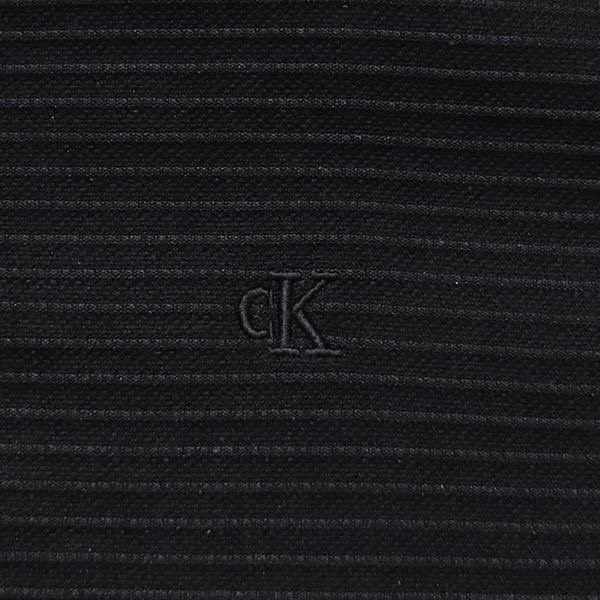 Áo Polo Calvin Klein SS Raiset Thin Stripe Pique Logo Black 4L0089S 001