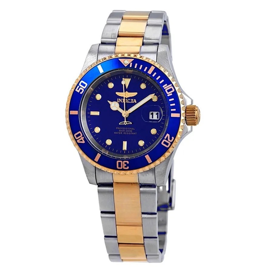 Đồng Hồ Invicta Men's 40mm Pro Diver Blue Dial Two Tone Watch Blue (26972)
