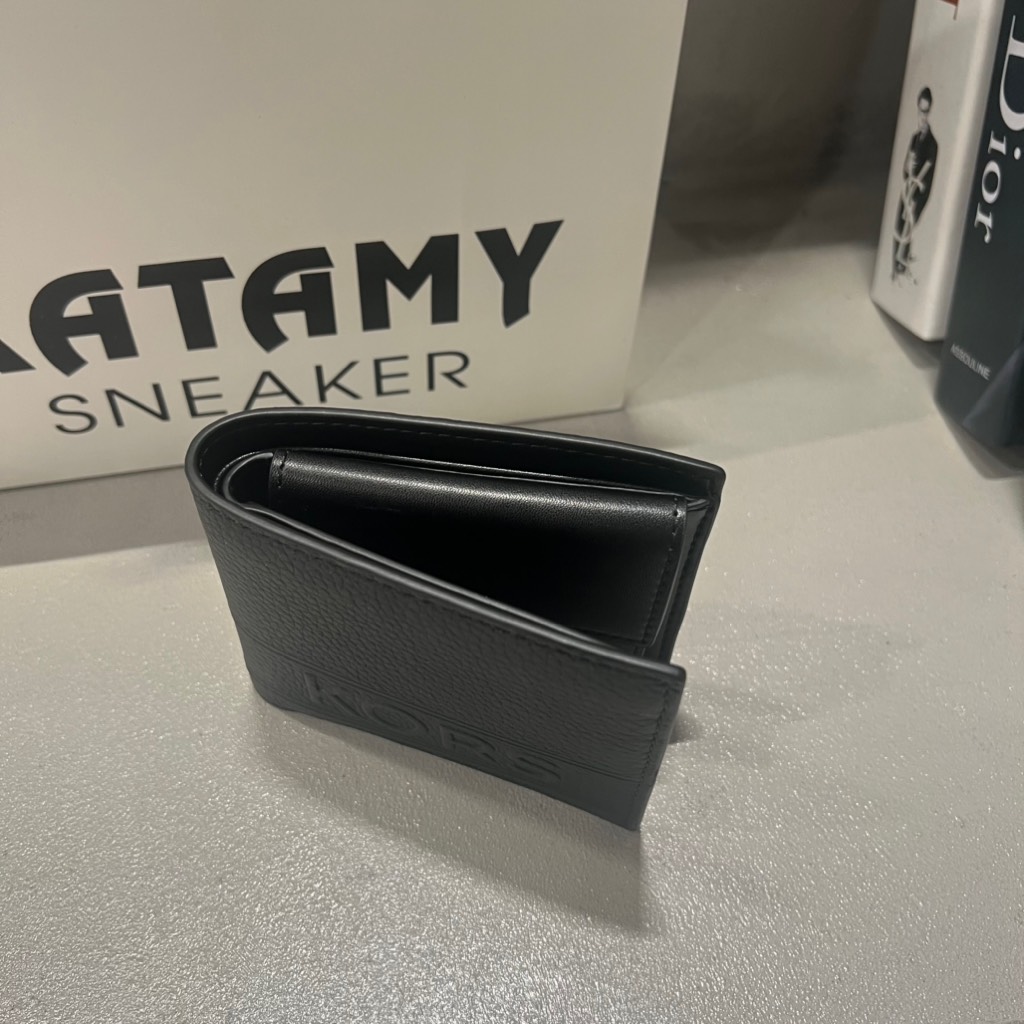 Ví Michael Kors Mens Hudson Pebbled Leather Billfold Wallet With Coin Pouch Black 39T4LHDF3L