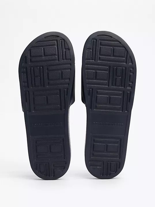 Dép Tommy Hilfiger Embroidered Hilfiger Slide Navy  FM05342 400