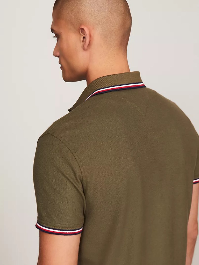 Áo Polo Tommy Hilfiger Regular Fit Wicking In Logo Army Green 78J2653 701