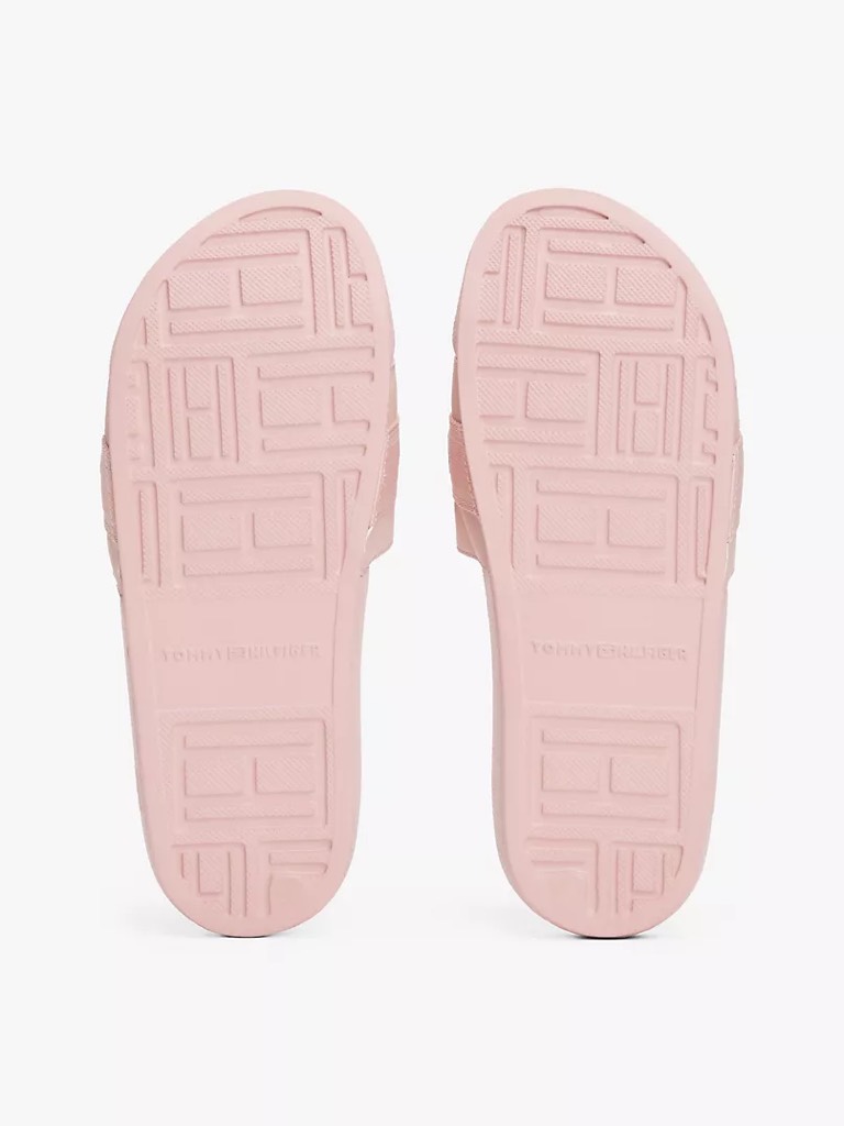 Dép Tommy Hilfiger Webbed Logo Pool  Foggy Pink FW08529 650