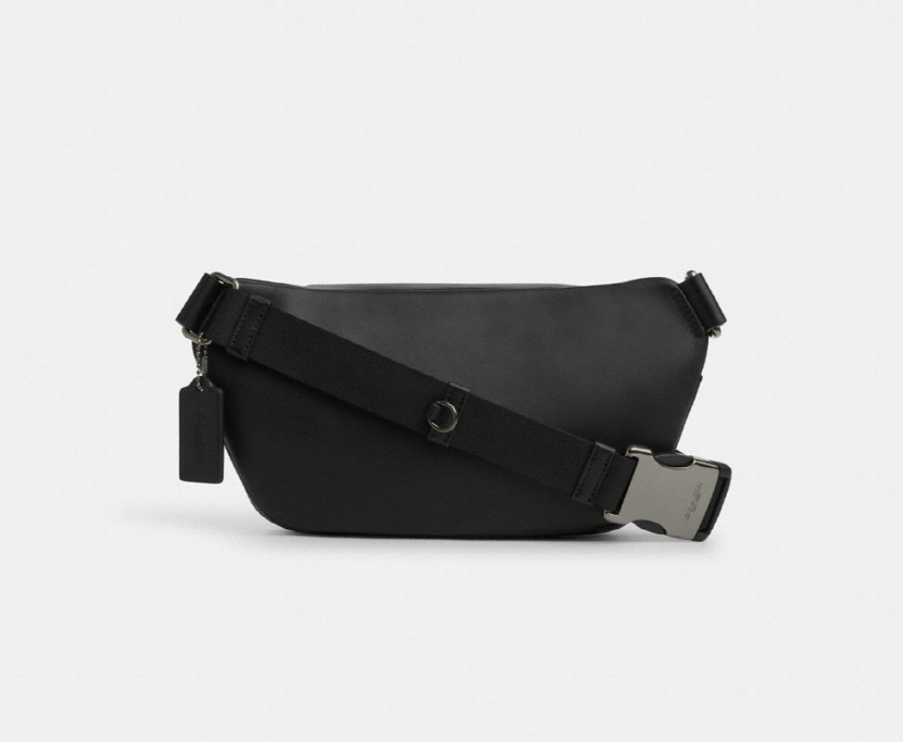 Túi Coach Elias Belt Bag In Signature Canvas Charcoal CZ400 QBMI5