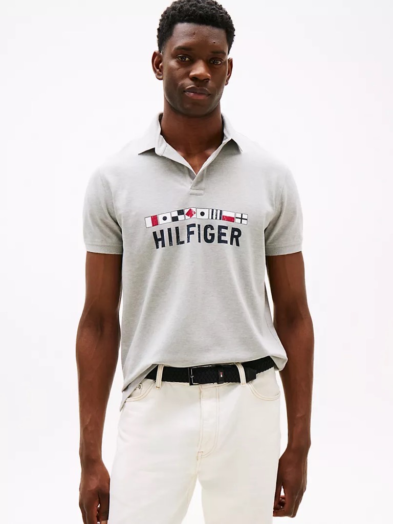 Áo Polo Tommy Hilfiger Regular Fit Nautica Graphic Joey SS Logo Grey XM04760 020