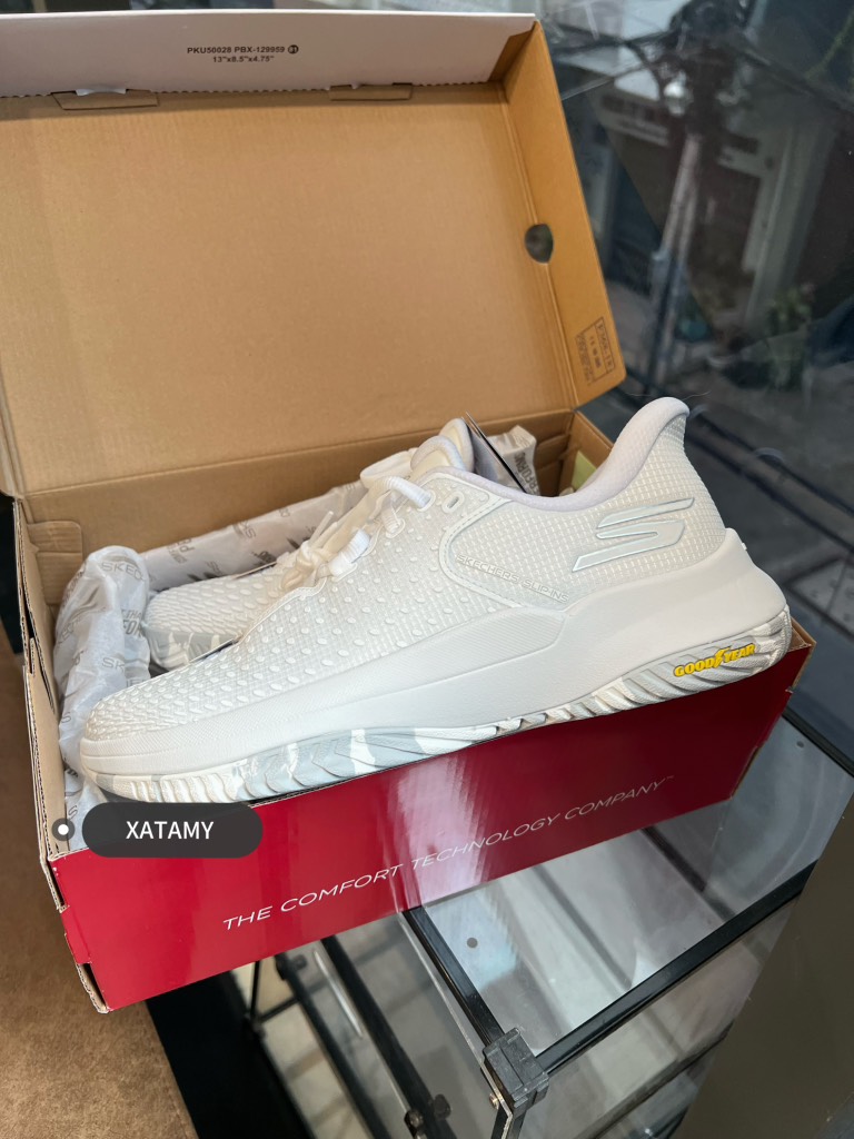 Skechers Viper Court Elite White Silver 246100/WSL