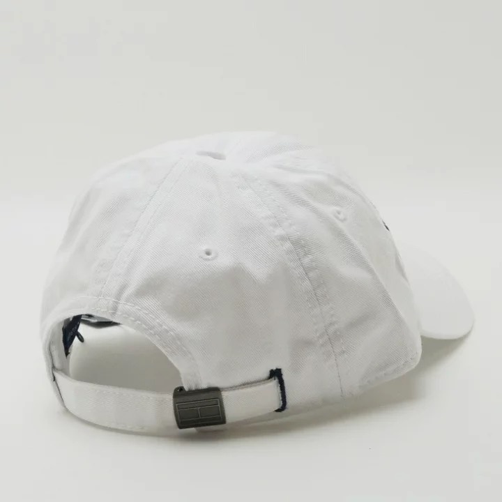 Nón Tommy Hilfiger Flag Stripe Logo Baseball Cap White 78B4207 100