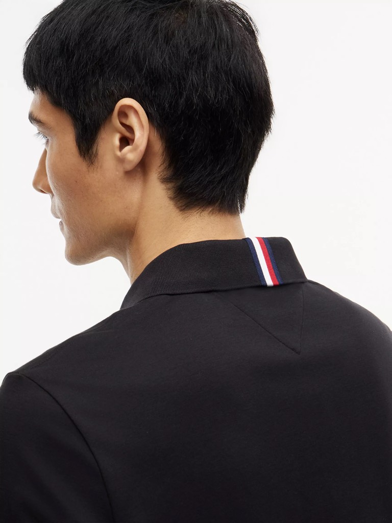Áo Polo Tommy Hilfiger Regular Fit Smooth Cotton Black 78JB751 001