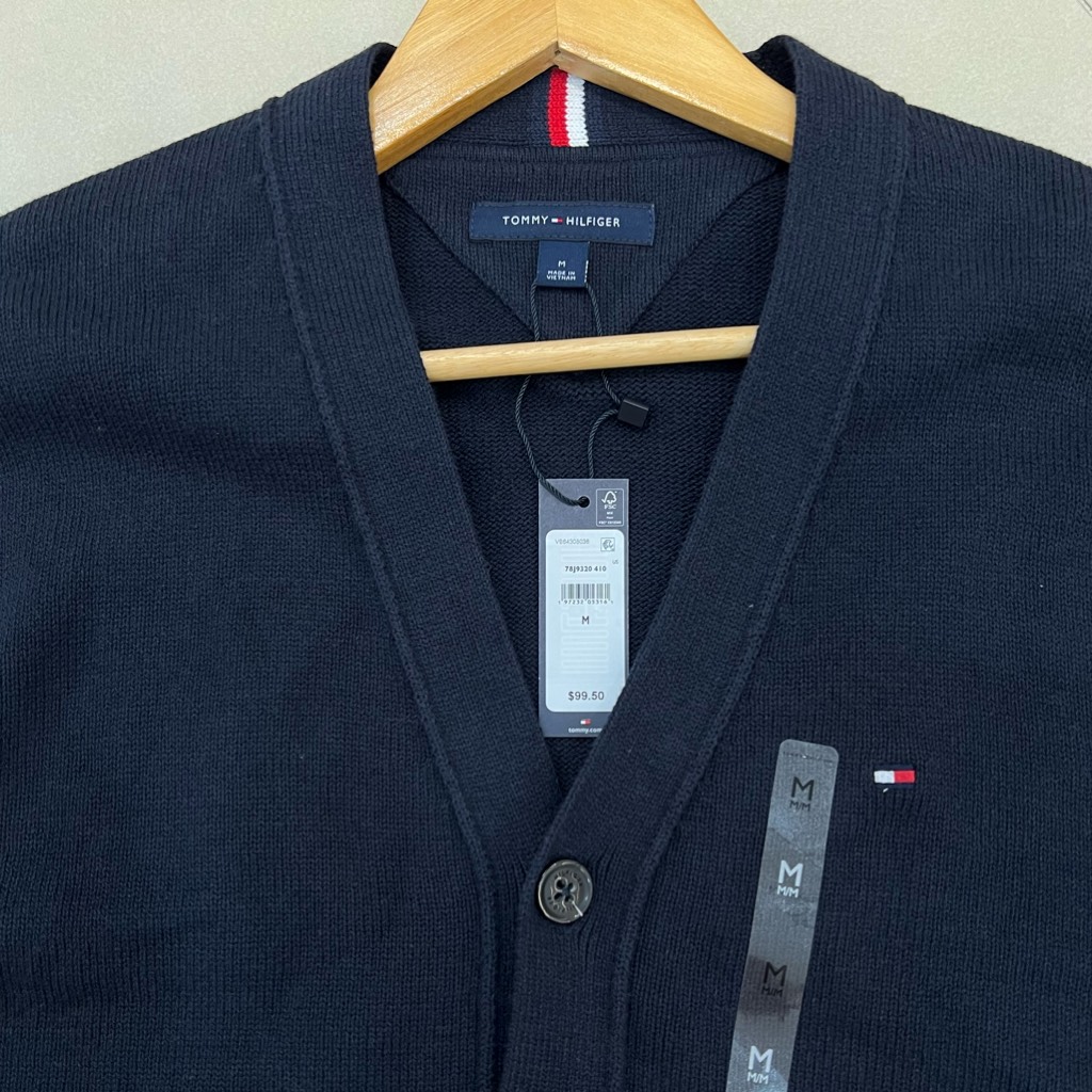 Áo Tommy Hilfiger Cardigan Cotton Jersey Navy 78J9320 410