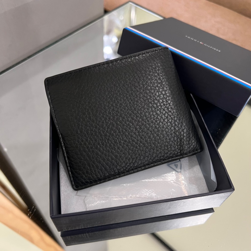 Ví Tommy Hilfiger Men's Casual Flag Mini Credit Card Black AM14252 001