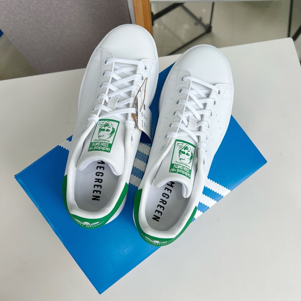 Stan Smith Trắng gót Green