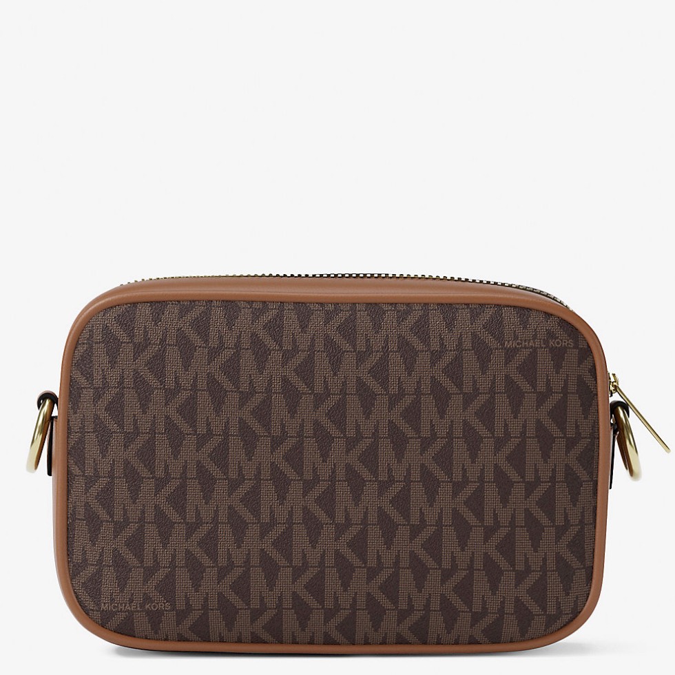 Túi Michael Kors Jet Set Small Signature Logo Camera Crossbody Bag Brown 35R6GTVC5B