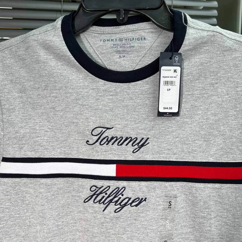 Áo Tommy Hilfiger Flag Logo Autograph Tino Grey 78JA945 050