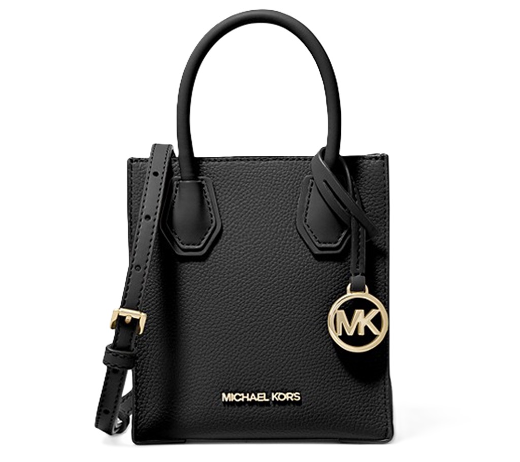 Túi Michael Kors Mercer Extra-Small Pebbled Leather Crossbody Bag Black 35S1GM9T0L