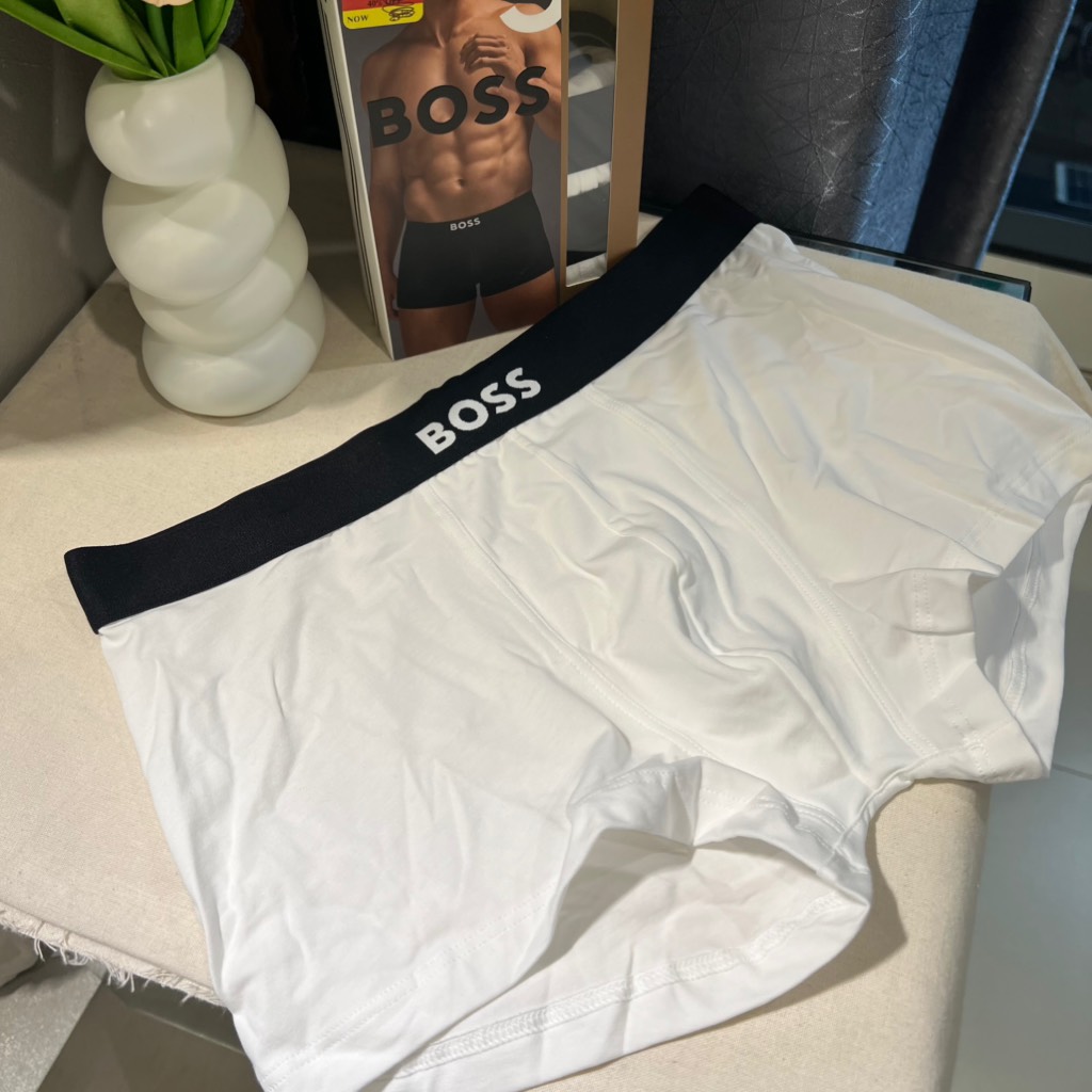 Underwear BOSS By Hugo Boss Men's 3-Pack Icon Trunks Stretch Cotton White 50544263 100