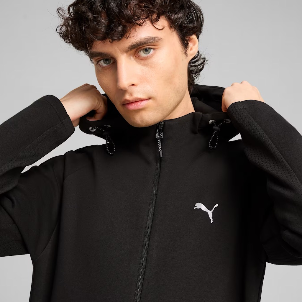 Áo Khoác PUMA Nam EVOSTRIPE Full-Zip Hoodie Black 684613 01