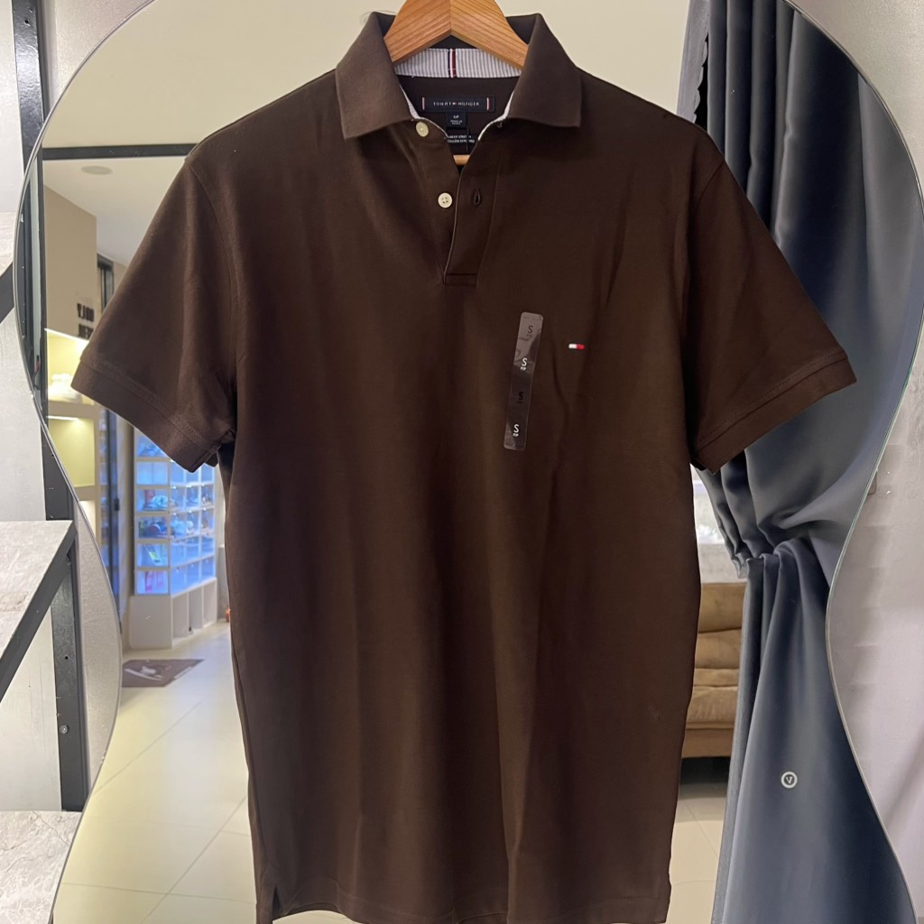 Áo Polo Tommy Hilfiger Regular Fit Stretch Tommy Dark Coffee 78JA572 203