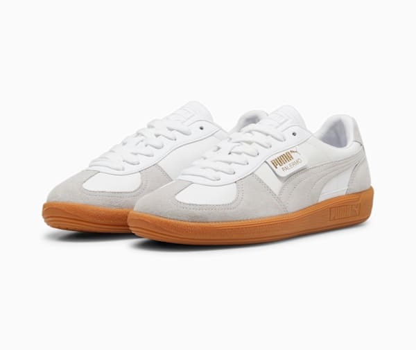 PUMA Palermo Leather White Glacial Grey Gum 396464 12