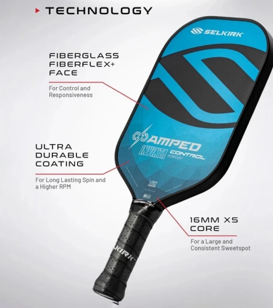 Vợt Pickleball Selkirk AMPED Control Invikta ‘Blue’ 16mm