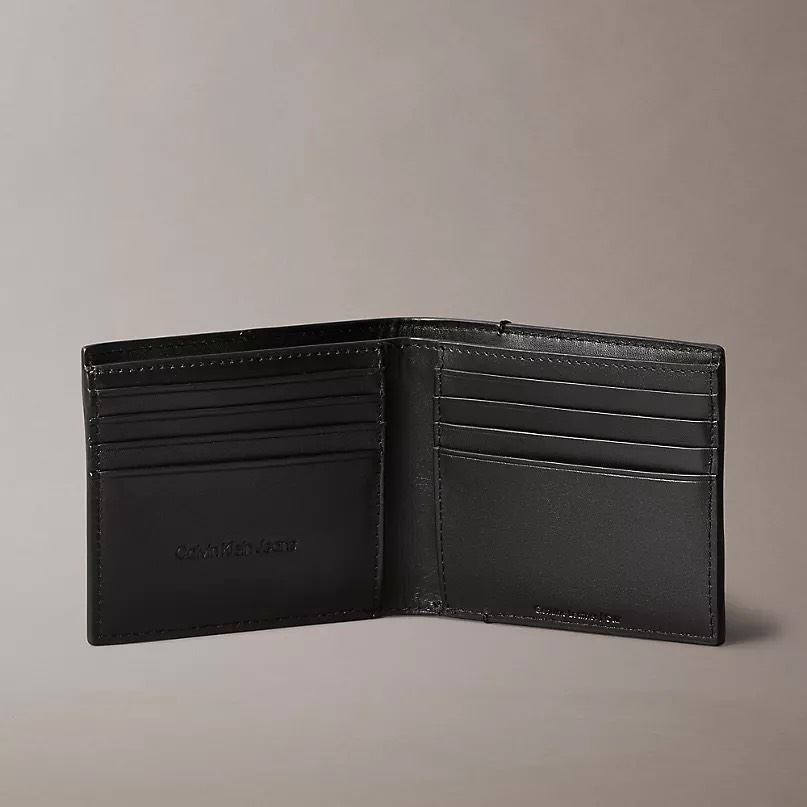 Ví Calvin Klein Sculpted Impression Bifold Wallet Logo Black 4G1016G 001