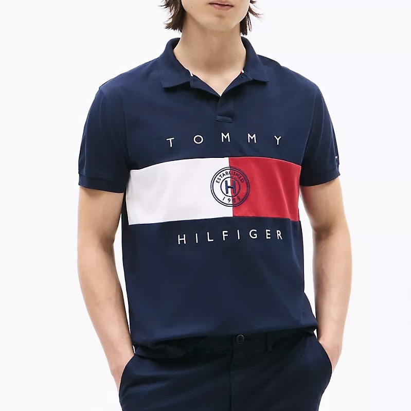 Áo Polo Tommy Hilfiger Regular Fit Chest Logo Navy XM04201 402