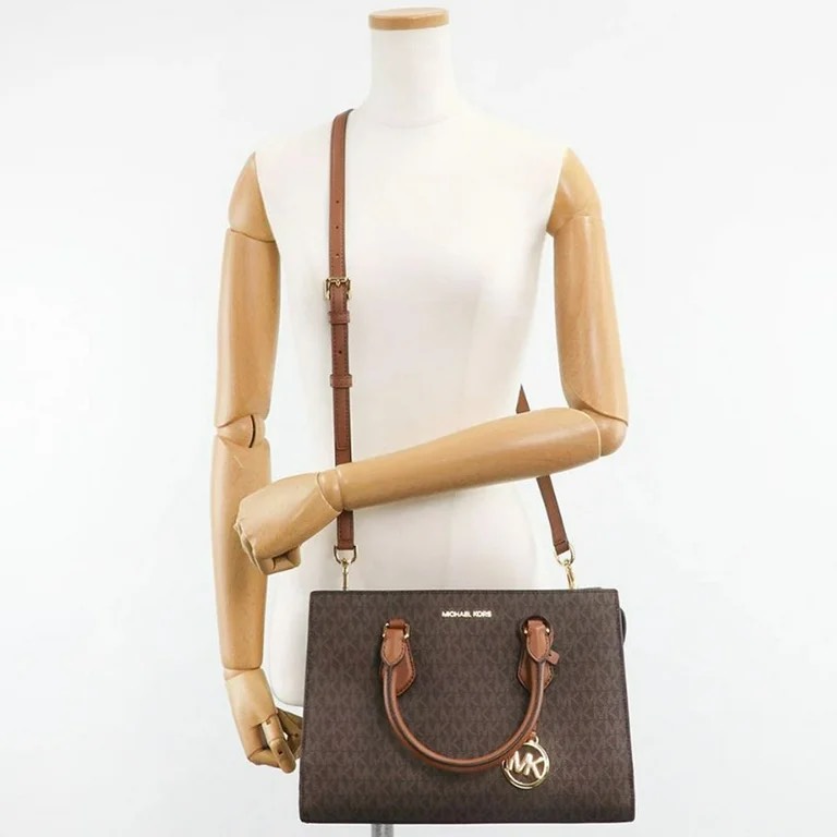 Túi Michael Kors Sheila Medium Logo Satchel Brown 35S3G6HS2B