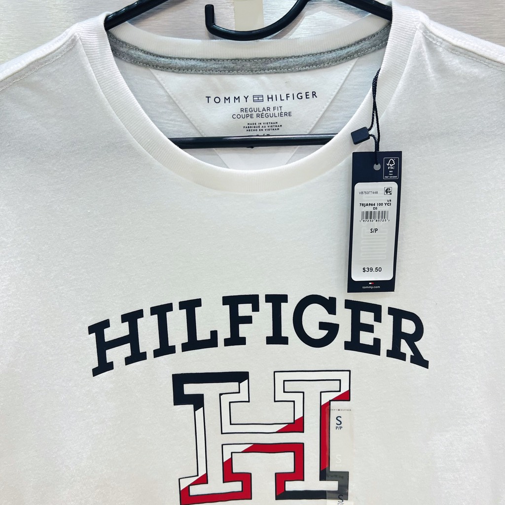Áo Tommy Hilfiger Graphic White 78JA964 100