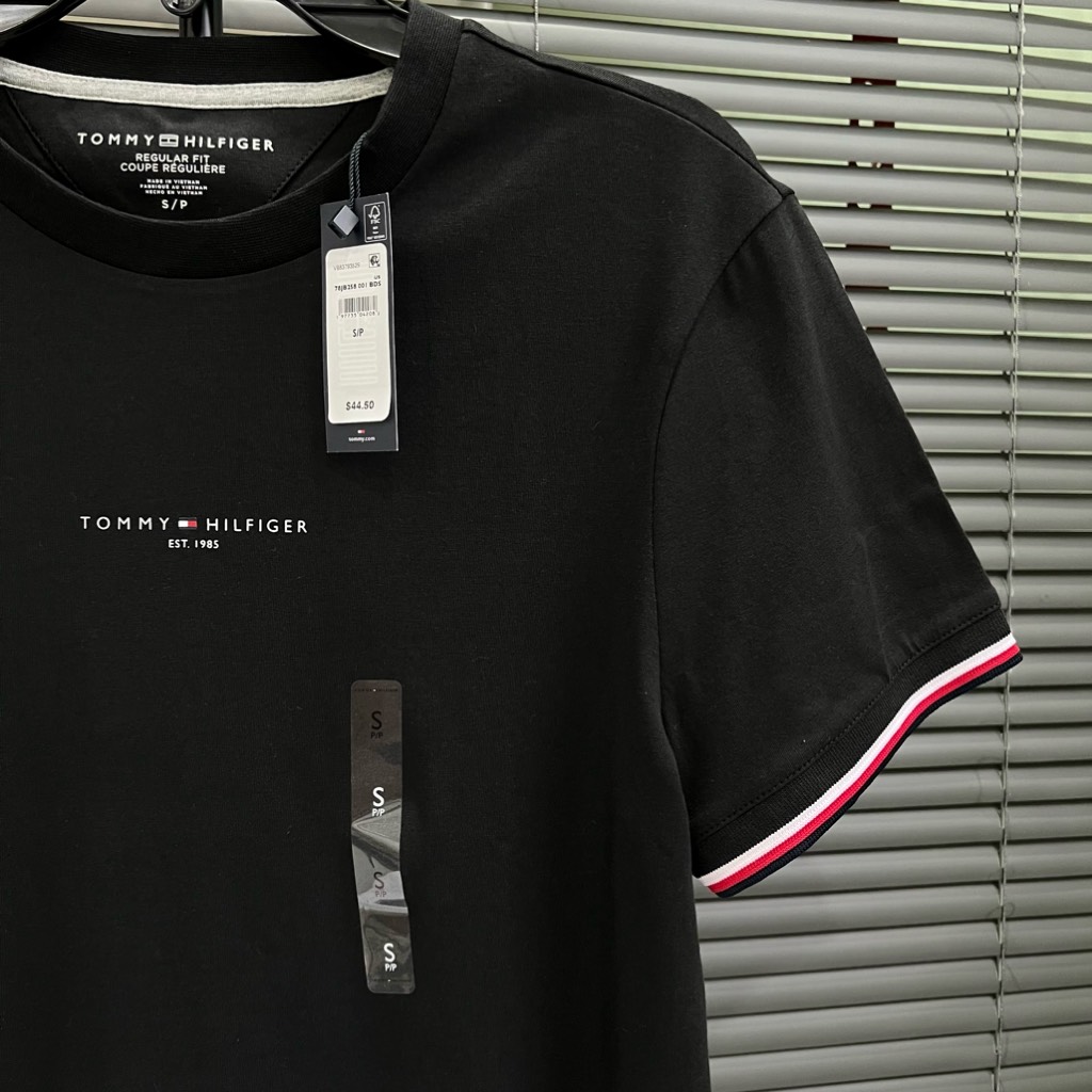 Áo Tommy Hilfiger Regular Fit Logo Tipped Black 78JB258 001