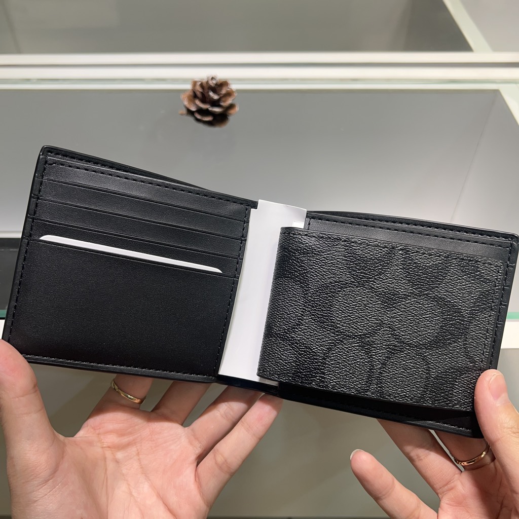 Ví Coach 3-in-1 in Signature Charcoal/Black 74993