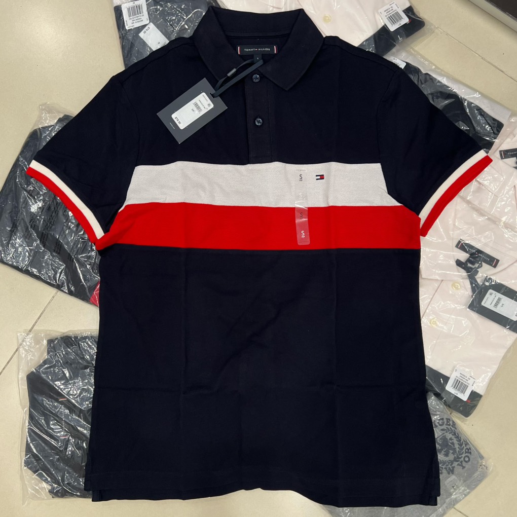 Áo Polo Tommy Hilfiger Regular Fit Colorblock Navy MW33218 400