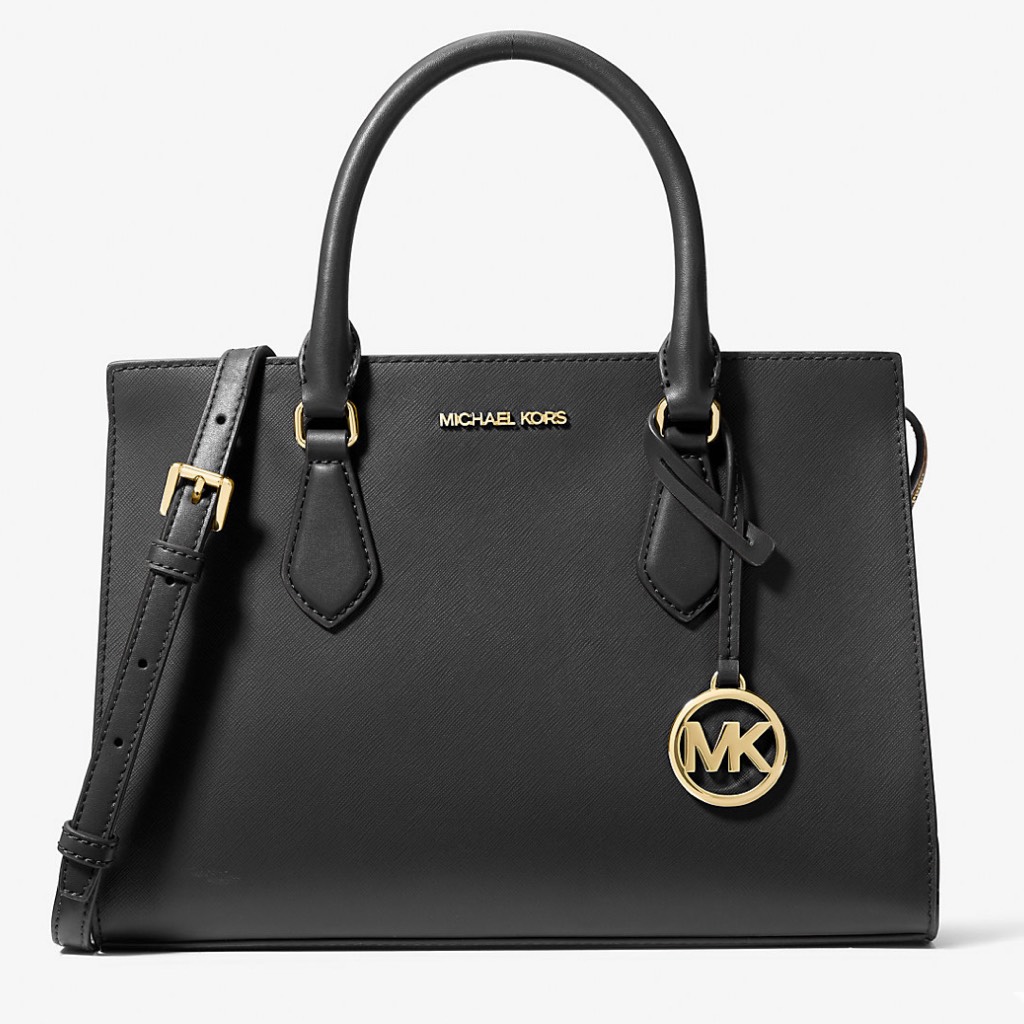 Túi Michael Kors Sheila Medium Logo Satchel Black 35S3G6HS2L