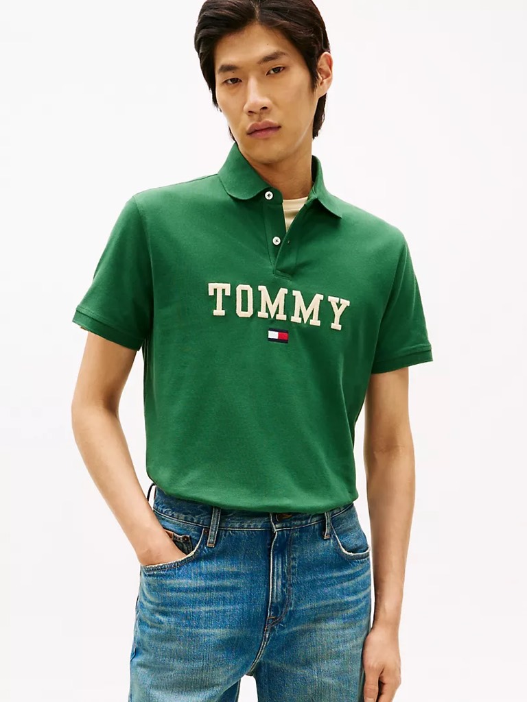 Áo Polo Tommy Hilfiger Regular Fit Monotype Tommy Logo Ornametal Green XM06312 300