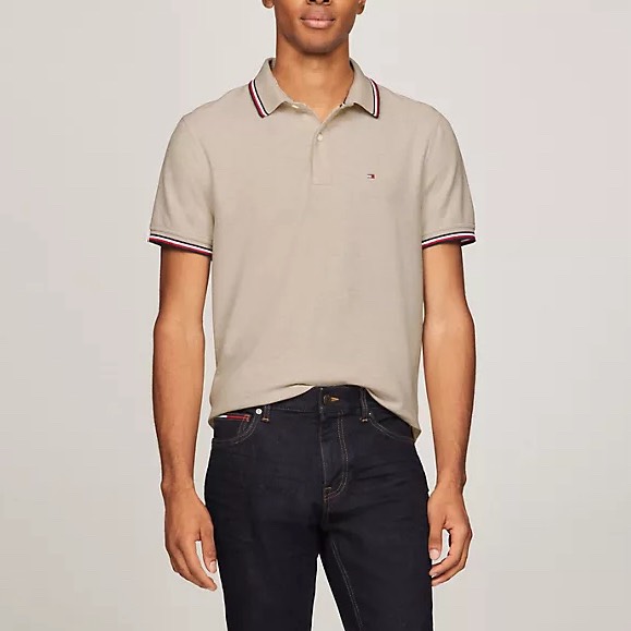 Áo Polo Tommy Hilfiger Regular Fit Winston Sold Wicking Stone 78J2653 230