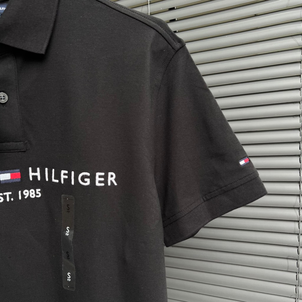 Áo Polo Tommy Hilfiger Regular Fit Embroidered Tommy Graphic Black 78JB112 001