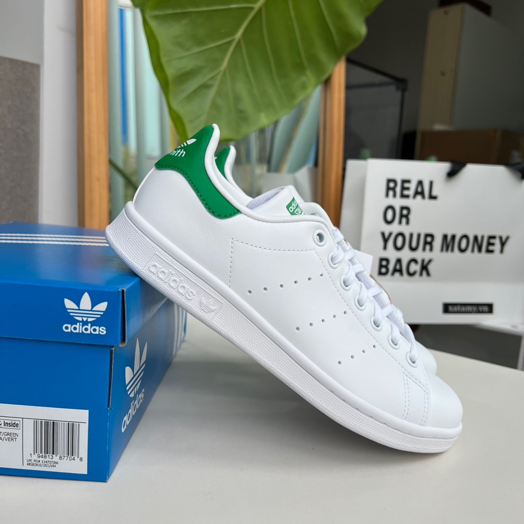 Stan Smith Trắng gót Green