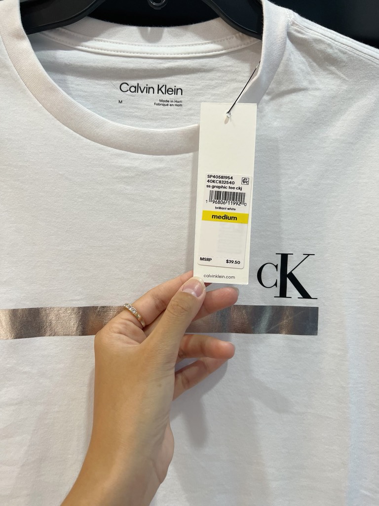 Áo Calvin Klein Horizontal Blo Brilliant White SP40581954 40KC832540