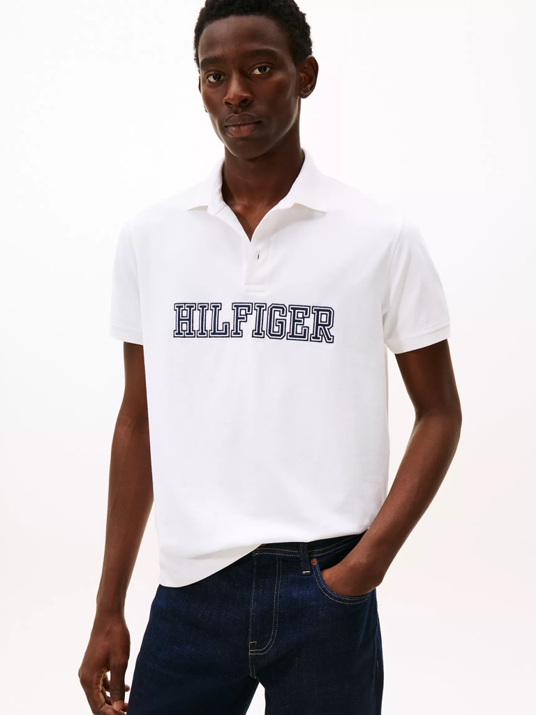 Áo Polo Tommy Hilfiger Regular Fit ONYX Logo White XM05641 100