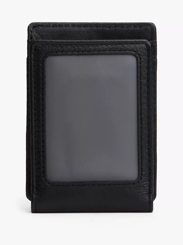 Ví Tommy Hilfiger Men's Pebbled Leather Magnetic Bifold Wallet Black 31TL160072