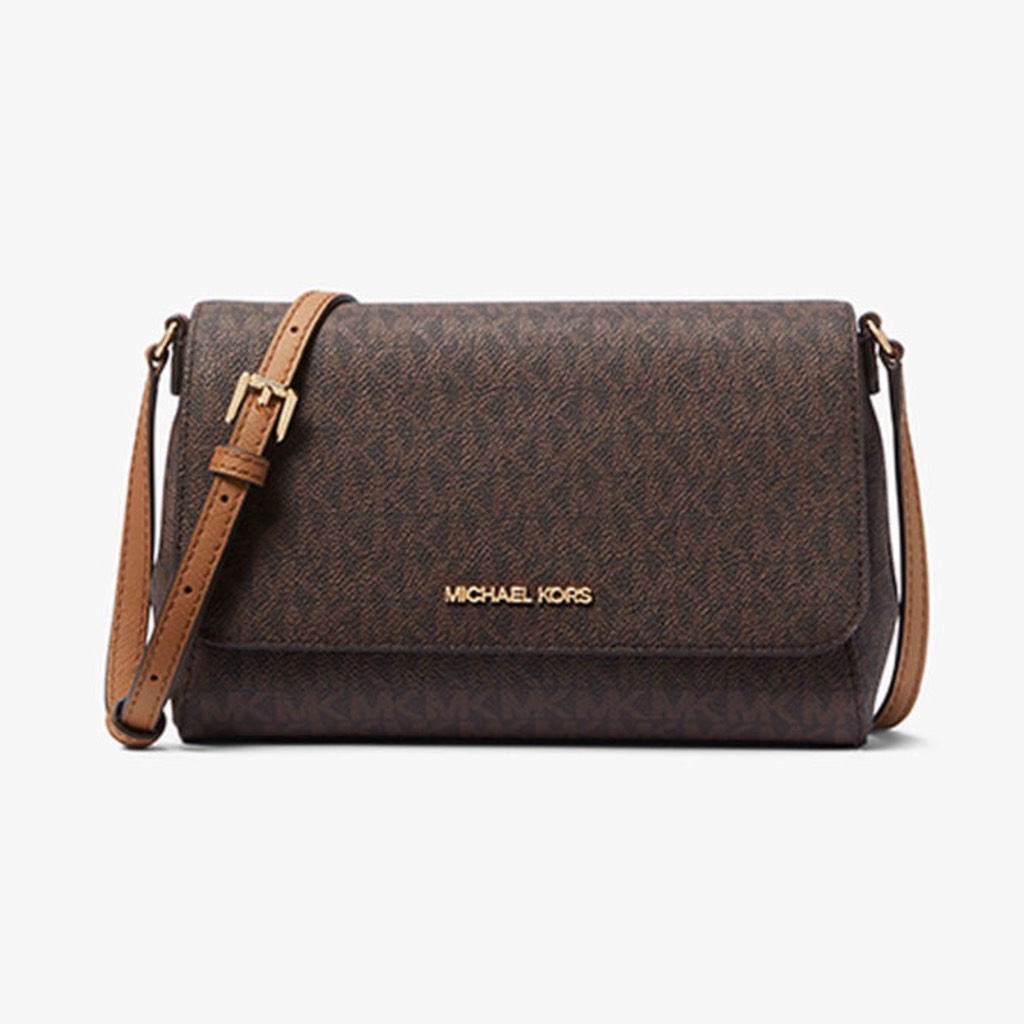 Túi Michael Kors Medium Logo Convertible Crossbody Bag Brown 35H8GTTC6B