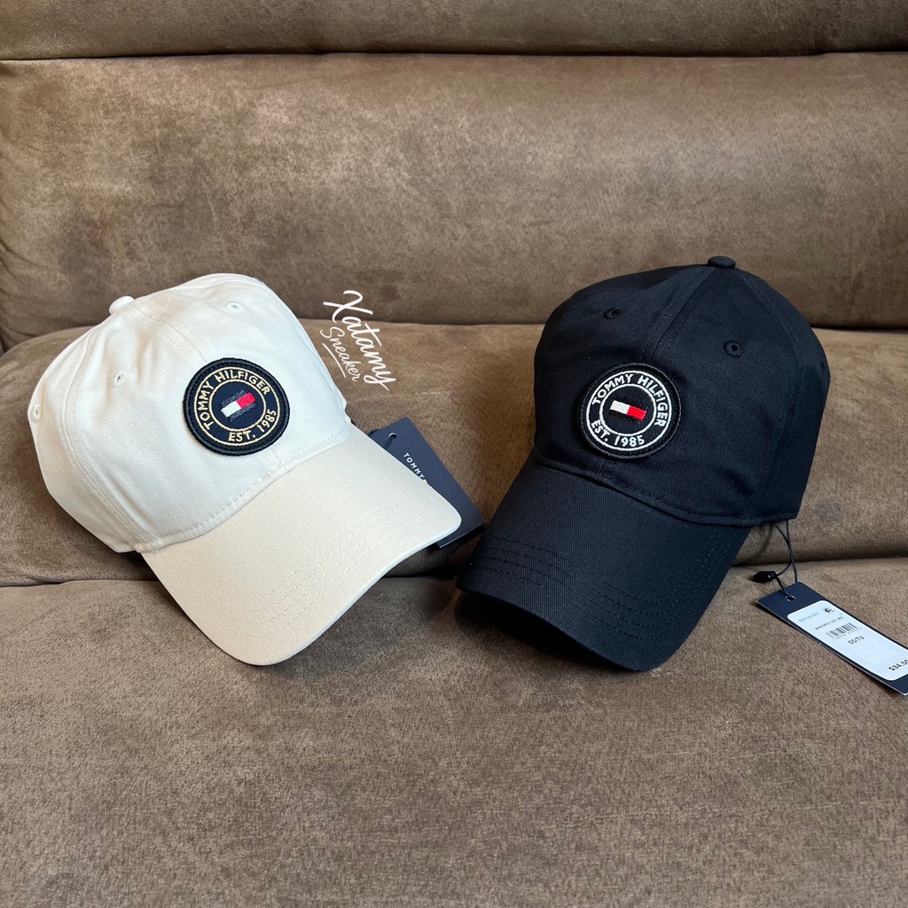 Nón Lưỡi Trai Tommy Hilfiger Hugo Logo Patch Baseball Cap Black XM05653 001