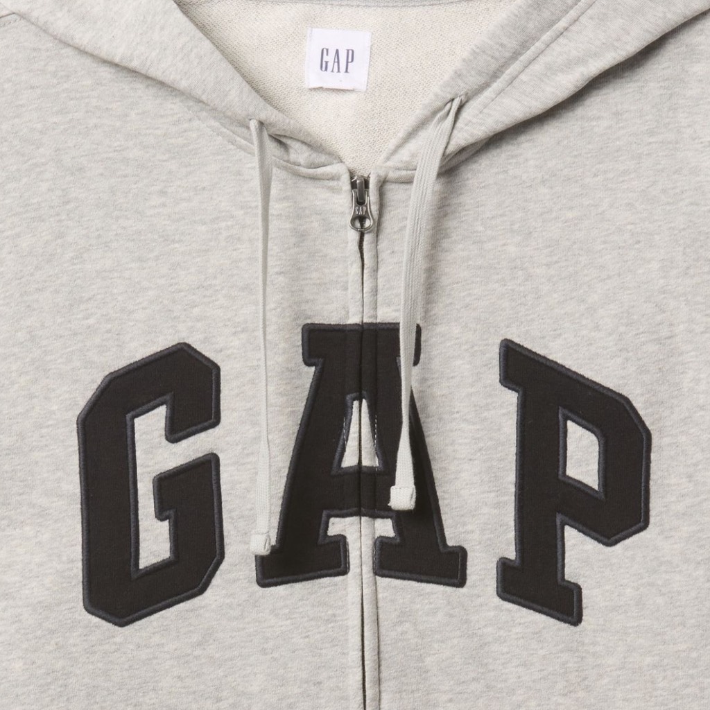 Áo GAP Relaxed Logo Zip Hoodie Grey 218871 73 1 0002