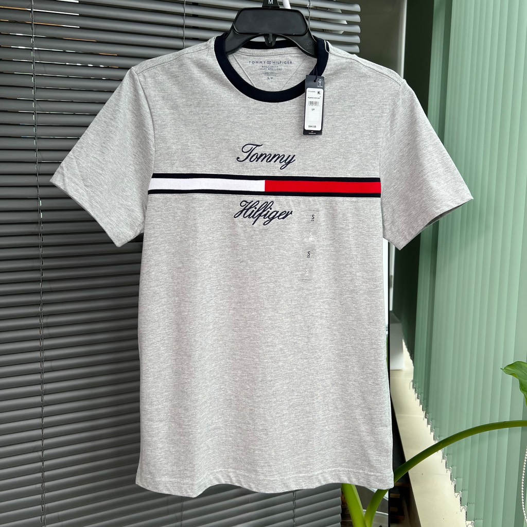 Áo Tommy Hilfiger Flag Logo Autograph Tino Grey 78JA945 050
