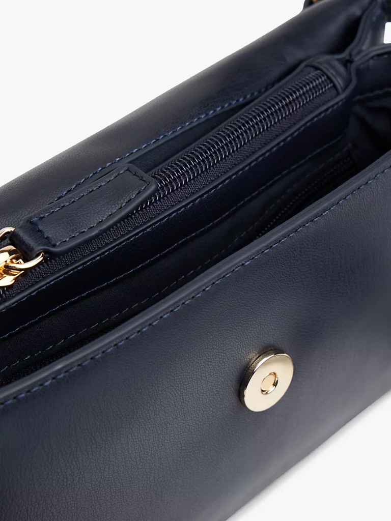 Túi Tommy Hilfiger Women's Imlatam Solid PU Flap Crossbody Bag Navy AW18321 400