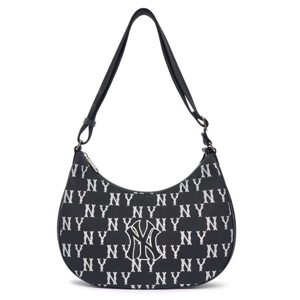 Túi MLB Hobo Monogram Jacquard Large NY Black 3ABQL023N-50BKS