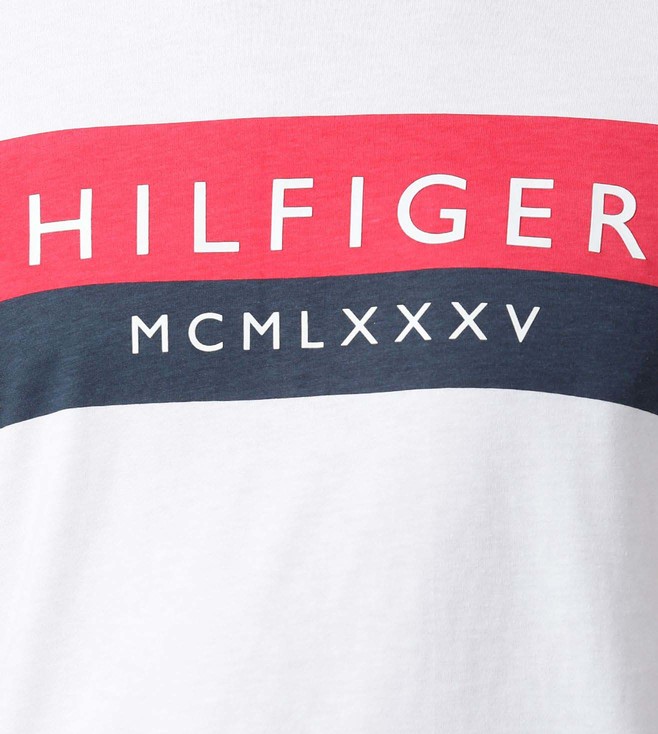 Áo Tommy Hilfiger Two Tone Hilfiger White 78J9476 101