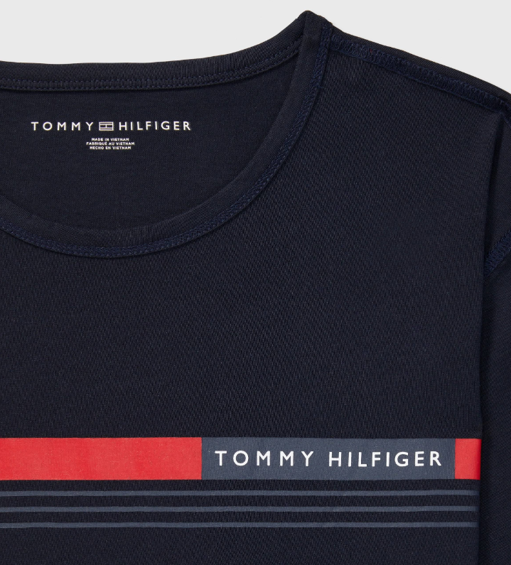 Áo Tommy Hilfiger Sensory Chest Stripe Xanh Đen 78J9113 410