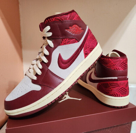 Jordan 1 Mid SE "Tiki Leaf Team Red" DZ2820 601