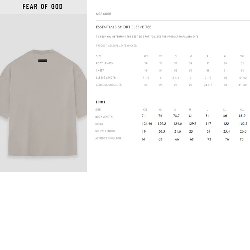 Áo Fear of God Essentials T-Shirt Cloud Dancer 125BT232001F